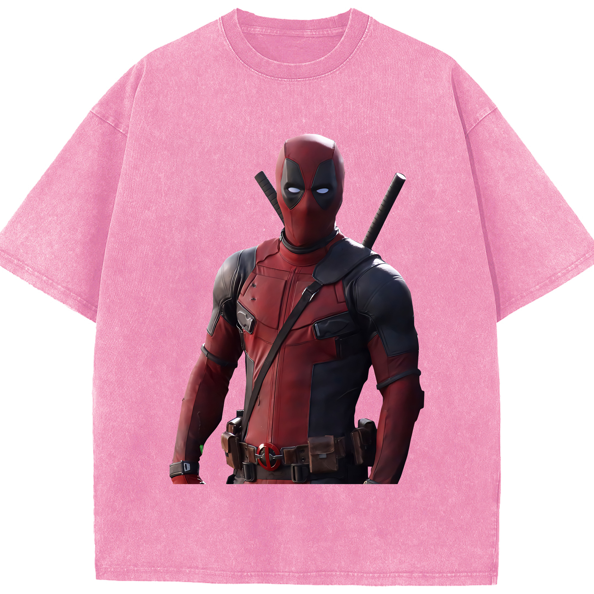 （画像用） Deadpool デッドプール 綿100% ヴィンテージ風 半袖Tシャツ（フロントプリント）